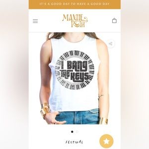 Mamie ruth I bang the keys festival tank